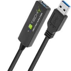 Techly ICUR30100G USB-kabel USB 3.2 Gen 1 (3.1 Gen 1) 10 m USB A Zwart - Afbeelding 2