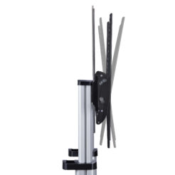 StarTech.com Verrijdbare TV Standaard op Wielen voor 60-100inch Flat Screens tot 100kg, In Hoogte Verstelbaar via Krukas, Mobiele Televisie Standaard/Trolley - Afbeelding 7
