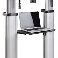 StarTech.com Verrijdbare TV Standaard op Wielen voor 60-100inch Flat Screens tot 100kg, In Hoogte Verstelbaar via Krukas, Mobiele Televisie Standaard/Trolley - Afbeelding 11