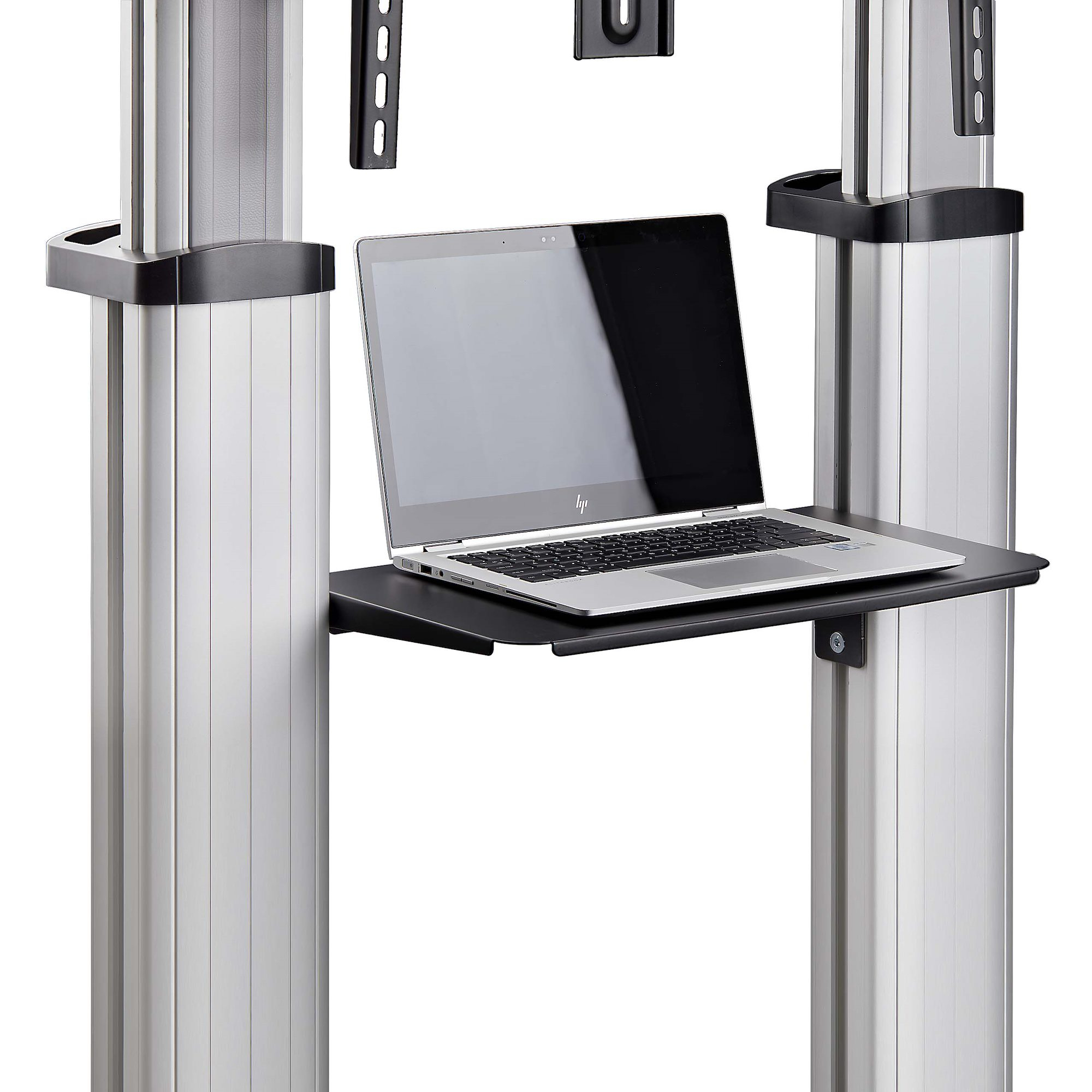 StarTech.com Verrijdbare TV Standaard op Wielen voor 60-100inch Flat Screens tot 100kg, In Hoogte Verstelbaar via Krukas, Mobiele Televisie Standaard/Trolley - Afbeelding 11