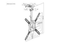 Equip 650375 23“-55” TV-Plafondbeugel - Afbeelding 6