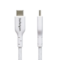 StarTech.com 1m USB-C Laadkabel, Charge & Sync, 60W (3A) PD, USB 2.0, Laptop Type C Laadkabel - Witte USB-C Oplaadkabel - Afbeelding 4