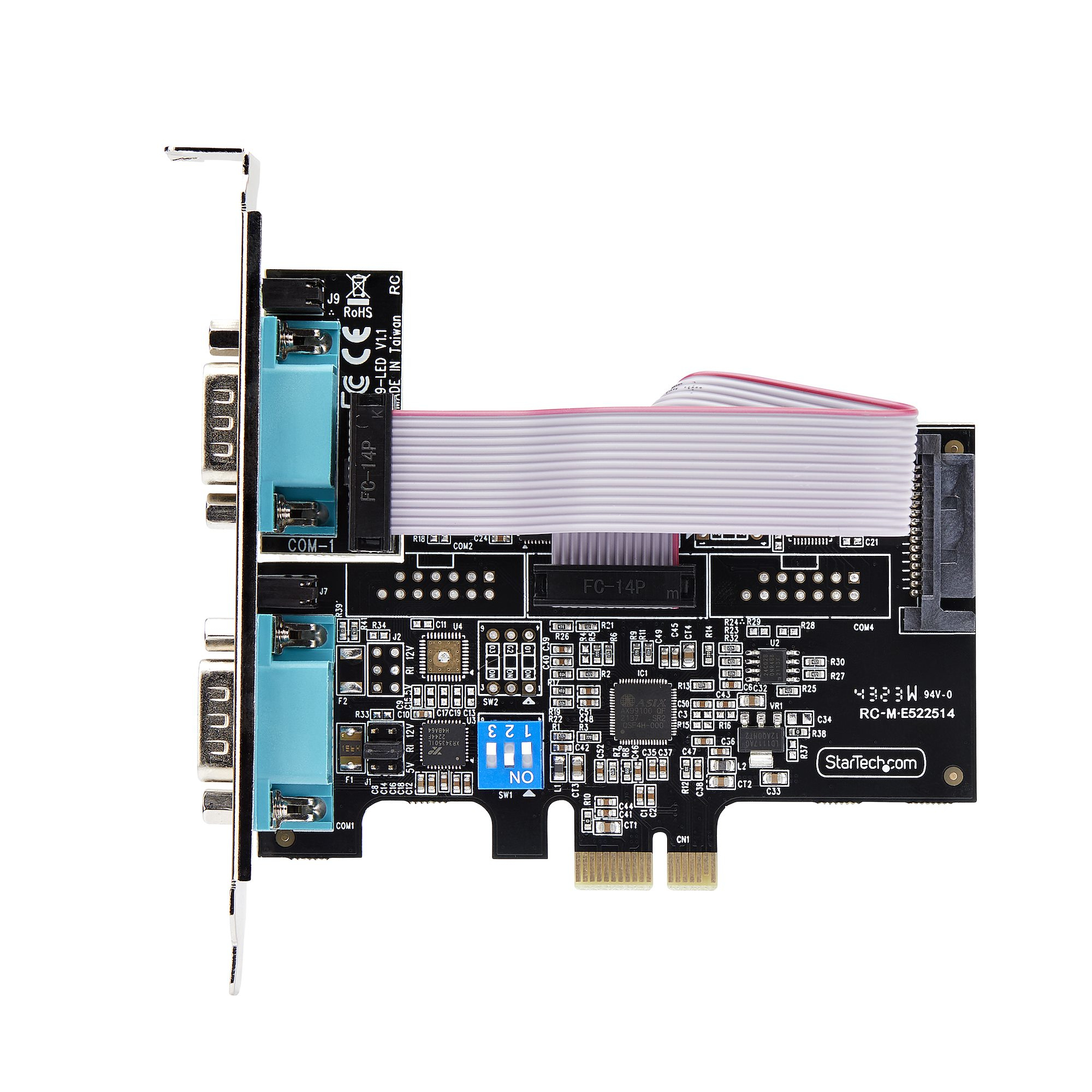 StarTech.com 2-Port PCIe Seriële Adapter Kaart, Quad PCI Express naar RS232/RS422/RS485 (DB9) Serial Kaart, Incl. Low-Profile Beugel, 16C1050 UART, Windows/Linux, TAA Compliant, Level-4 ESD Bescherming - Afbeelding 6