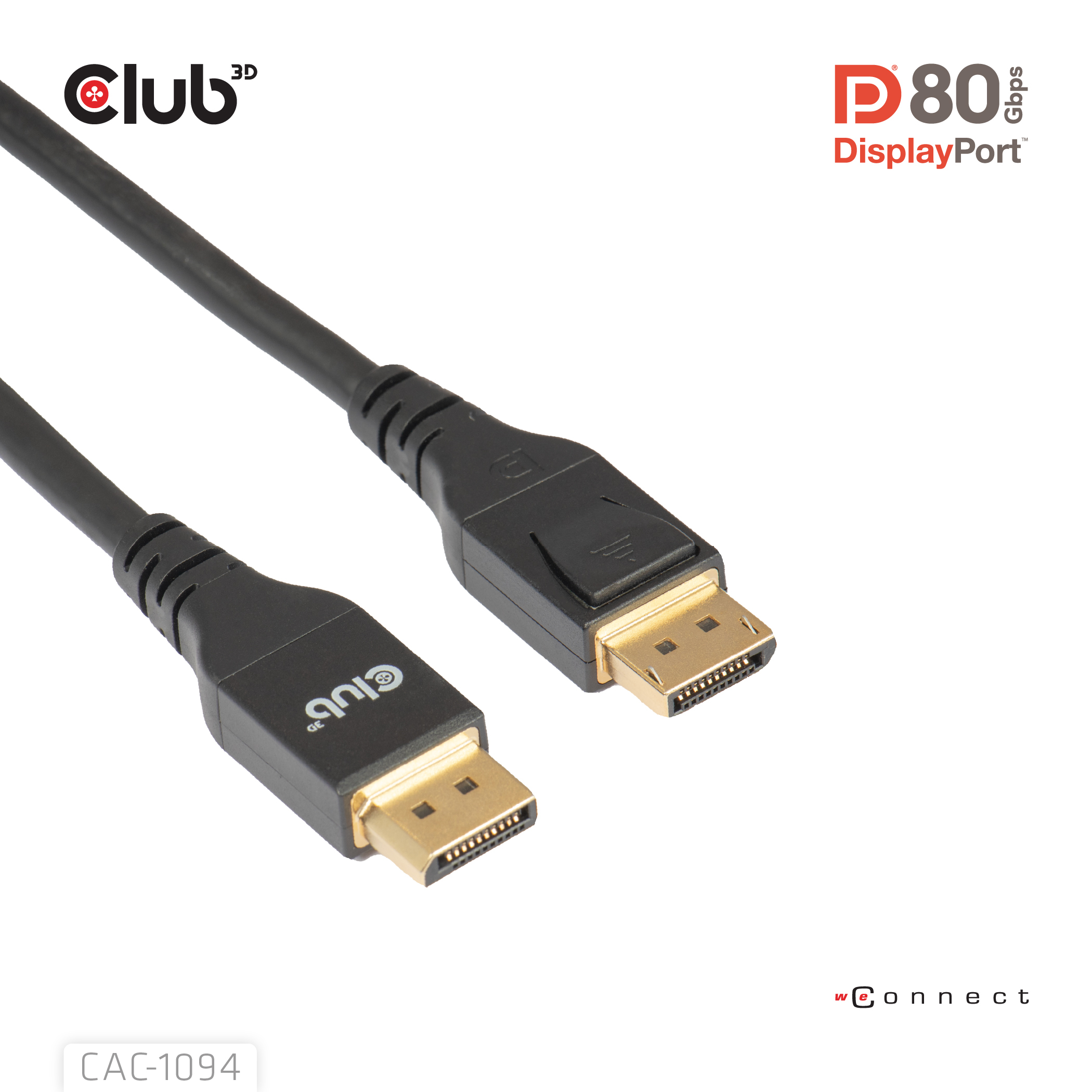 CLUB3D DisplayPort™ 2.1 VESA DP80 Gecertificeerd Kabel 8K240Hz 2m/6.56ft - Afbeelding 7