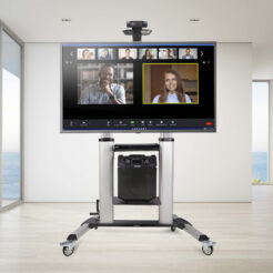 StarTech.com Verrijdbare TV Standaard op Wielen voor 60-100inch Flat Screens tot 100kg, In Hoogte Verstelbaar via Krukas, Mobiele Televisie Standaard/Trolley - Afbeelding 14