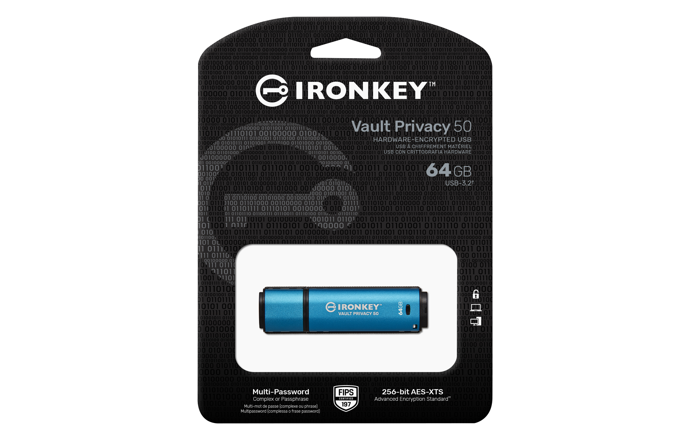 Kingston Technology IronKey 64GB Vault Privacy 50 AES-256 versleuteling, FIPS 197 - Afbeelding 4