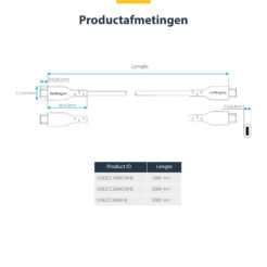 StarTech.com 1m USB-C Laadkabel, Charge & Sync, 60W (3A) PD, USB 2.0, Laptop Type C Laadkabel - Witte USB-C Oplaadkabel - Afbeelding 10