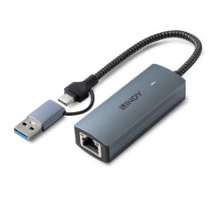 Lindy 43415 interface hub USB 3.2 Gen 2 (3.1 Gen 2) Type-C 5000 Mbit/s Grijs