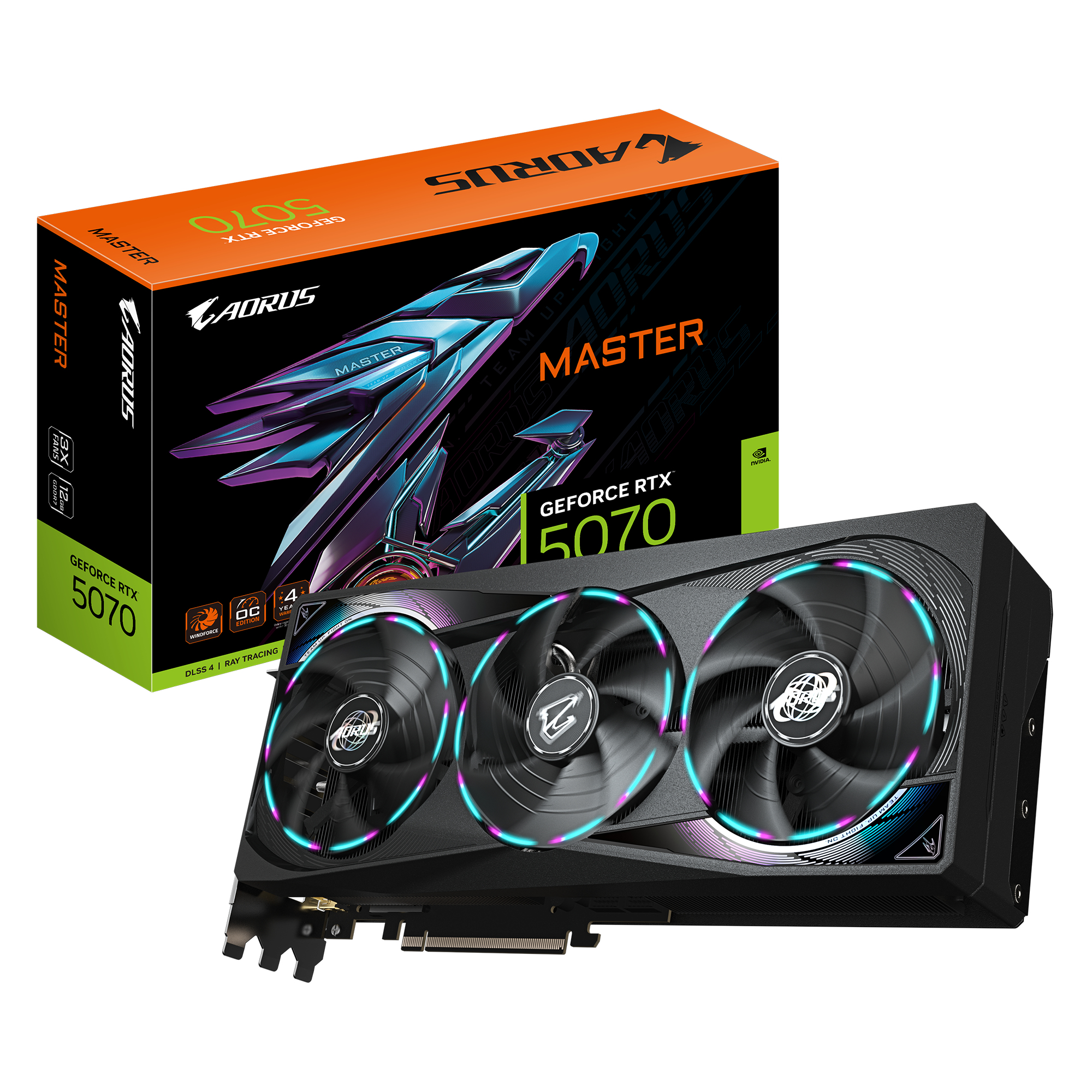 GIGABYTE AORUS GeForce RTX 5070 MASTER 12G NVIDIA 12 GB GDDR7 - Afbeelding 2