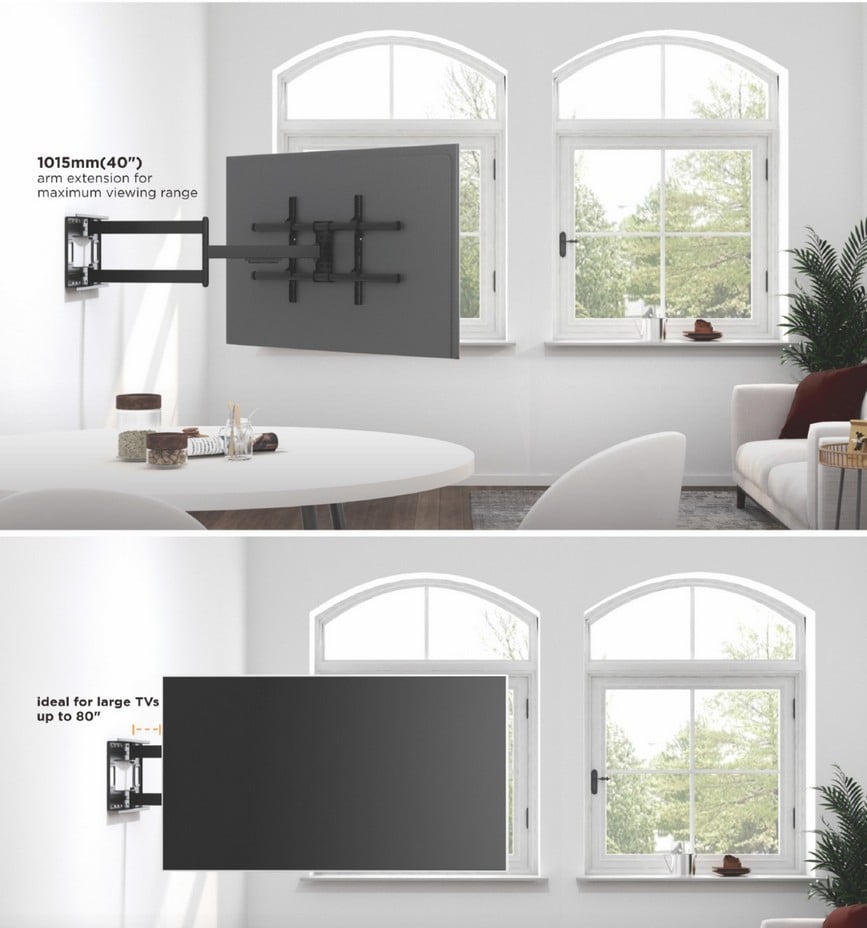 Equip 650327 43“-80” Full Motion TV Muurbeugel met extra lange arm - Afbeelding 9
