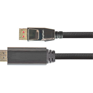 Python DisplayPort 1.4 an HDMI 2.0 Kabel Nylong. zwart 3m