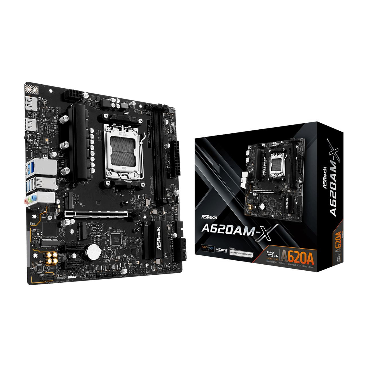 ASRock A620AM-X                  AM5 mATX HDMI/DP       DDR5