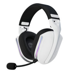 Oniverse Polaris Headset Bedraad en draadloos Hoofdband Gamen USB Type-C / USB Type-A Bluetooth Zwart, Wit - Afbeelding 2