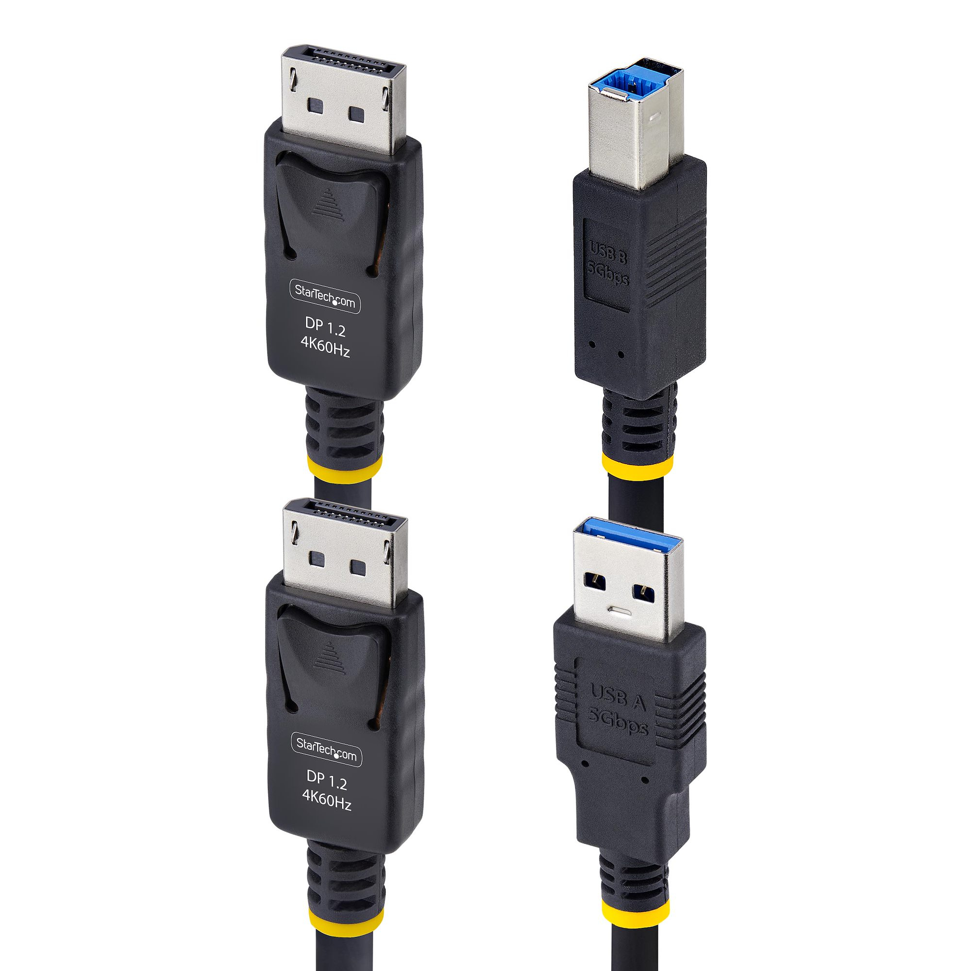 StarTech.com 3m DisplayPort en USB KVM Kabel, 5Gbps, 4K 60Hz, HDR10, DP 1.2 en USB Combo Kabel voor KVM Switches - Afbeelding 3
