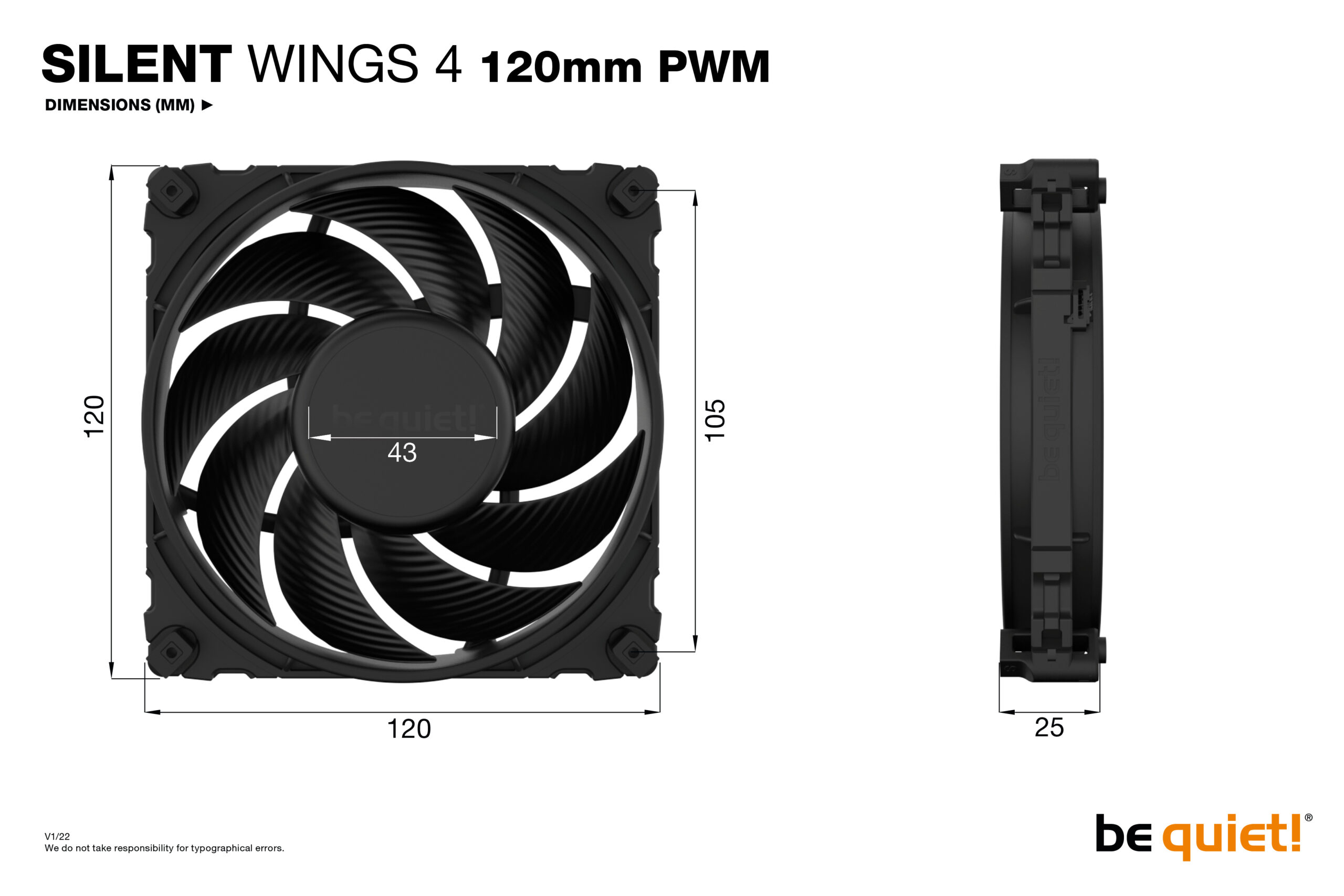 be quiet! SILENT WINGS 4 | 120mm PWM Computer behuizing Ventilator 12 cm Zwart 1 stuk(s) - Afbeelding 6