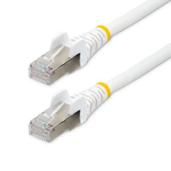 StarTech.com 10m CAT6a Ethernet Kabel, Wit, Low Smoke Zero Halogen (LSZH), 10GbE 500MHz 100W PoE++ Snagless RJ-45 S/FTP Netwerk Patch Kabel met Trekontlasting, Fluke Tested/ETL