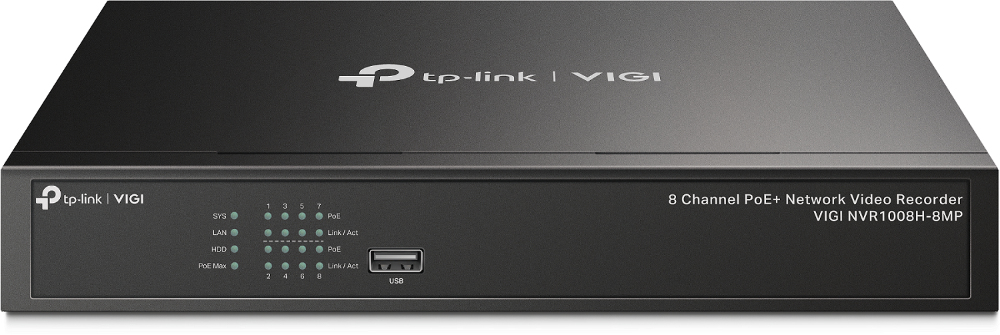 TP-Link VIGI NVR1008H-8MP Netwerk Video Recorder (NVR) Zwart - Afbeelding 2