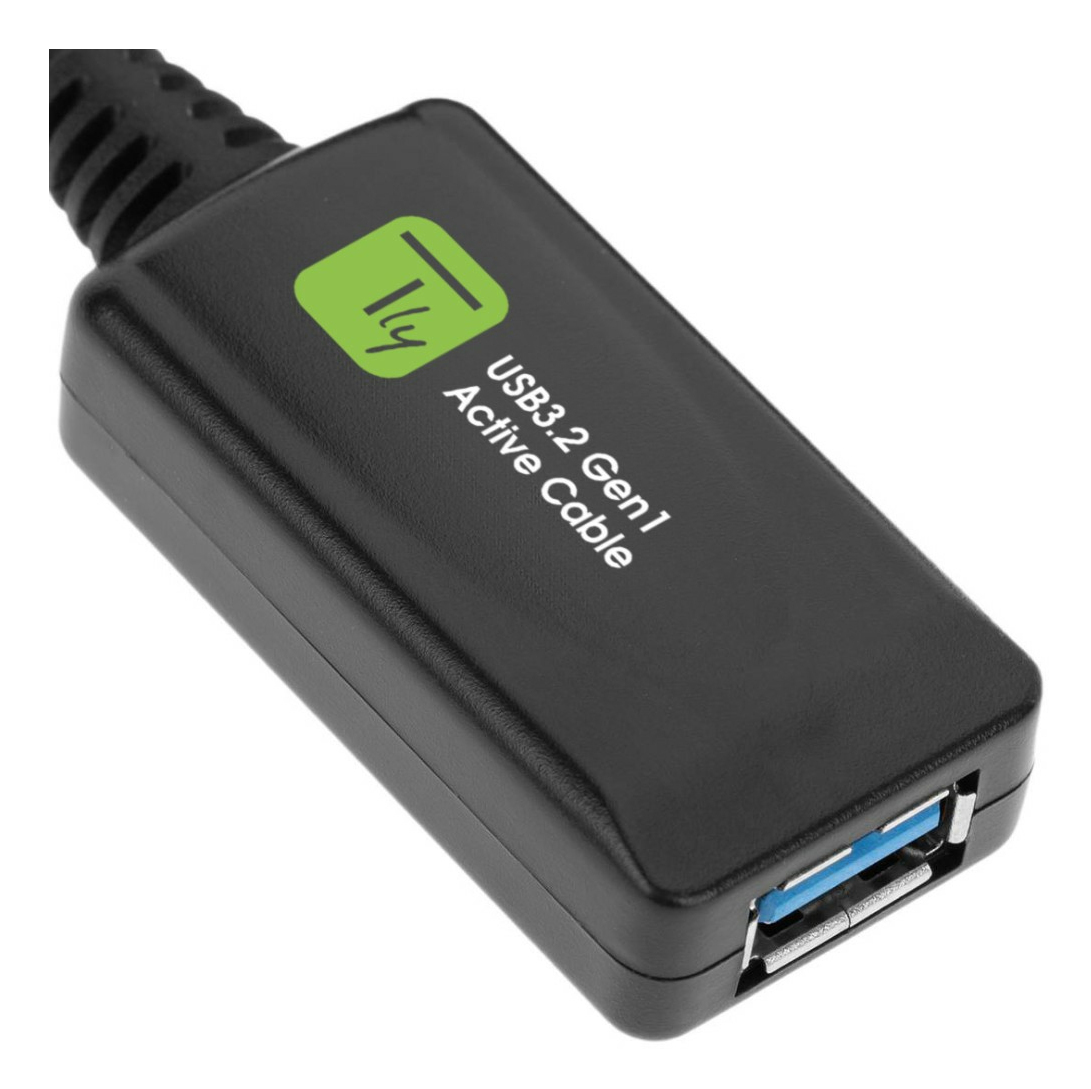 Techly ICUR3050G USB-kabel USB 3.2 Gen 1 (3.1 Gen 1) 5 m USB A Zwart - Afbeelding 5