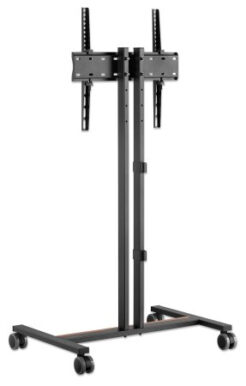 Manhattan Trolley voor TV’s en monitoren, voor schermen 34"–55", VESA-compatibiliteit: van 200x200 tot 400x400 mm (controleer de afmetingen van de vier montagegaten aan de achterzijde), max. 35 kg, 4 hoogteposities, zwart - Afbeelding 5