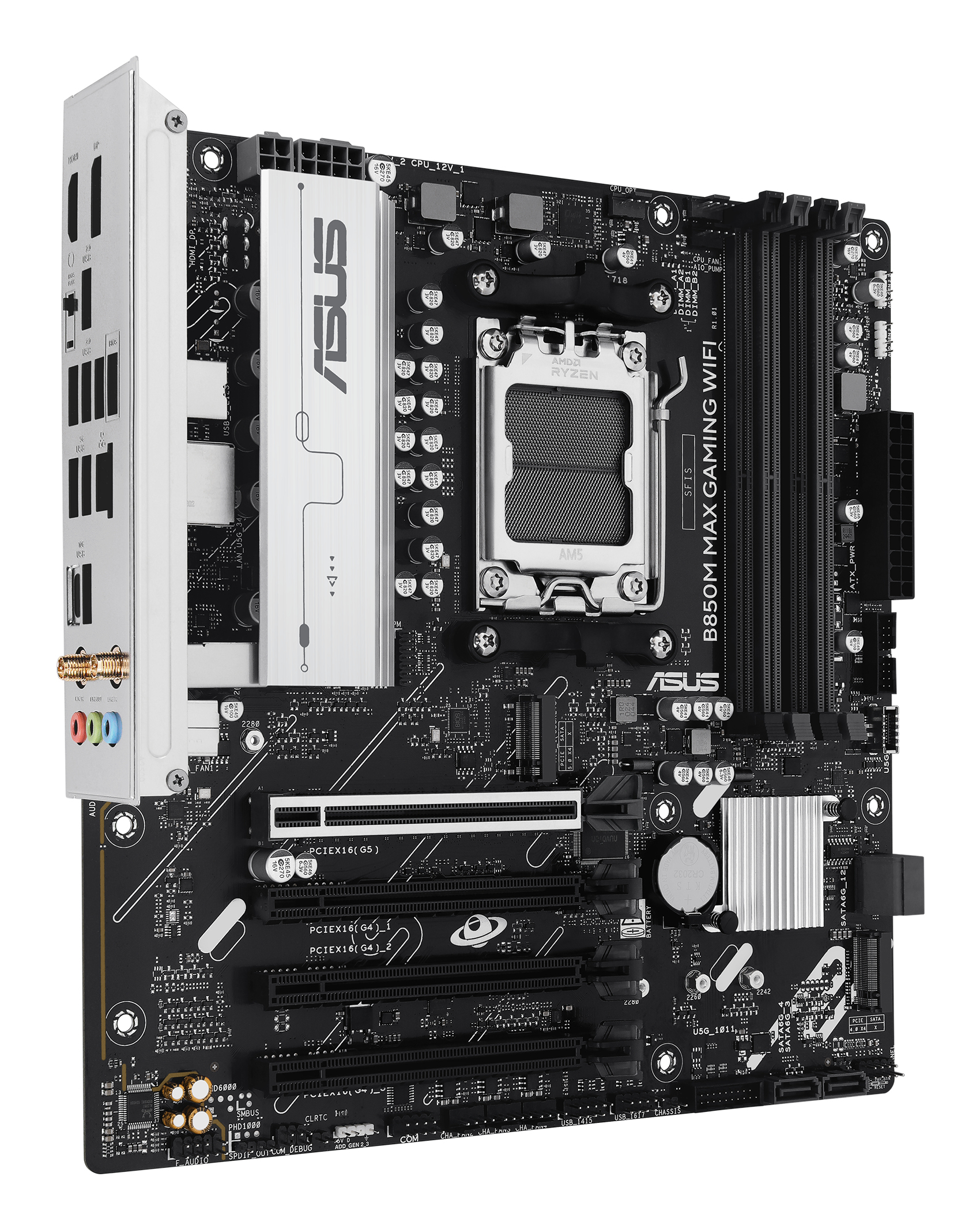 ASUS B850M MAX GAMING WIFI AMD B850 Socket AM5 micro ATX - Afbeelding 4