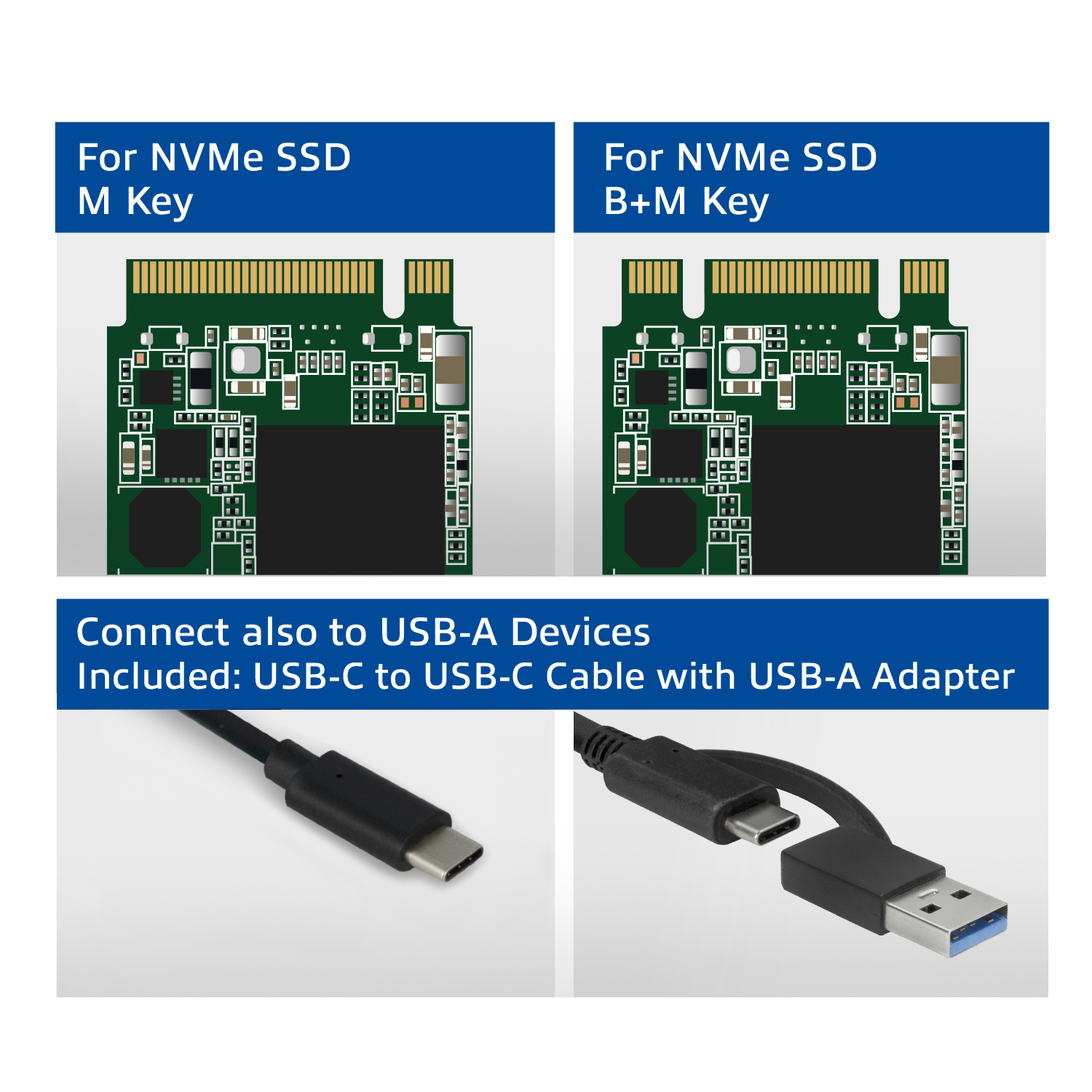 ACT USB-C M.2 NVMe / PCIe SSD Behuizing, tool-free - Afbeelding 4