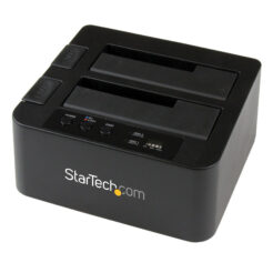 StarTech.com Dual Bay Hard Drive Cloner, Standalone USB 3.2 Gen 1 (5 Gbps) / eSATA naar 2.5/3.5" SATA III HDD/SSD Kloner/Copier, Harde Schijf Duplicator Dock, Hard Disk Copy