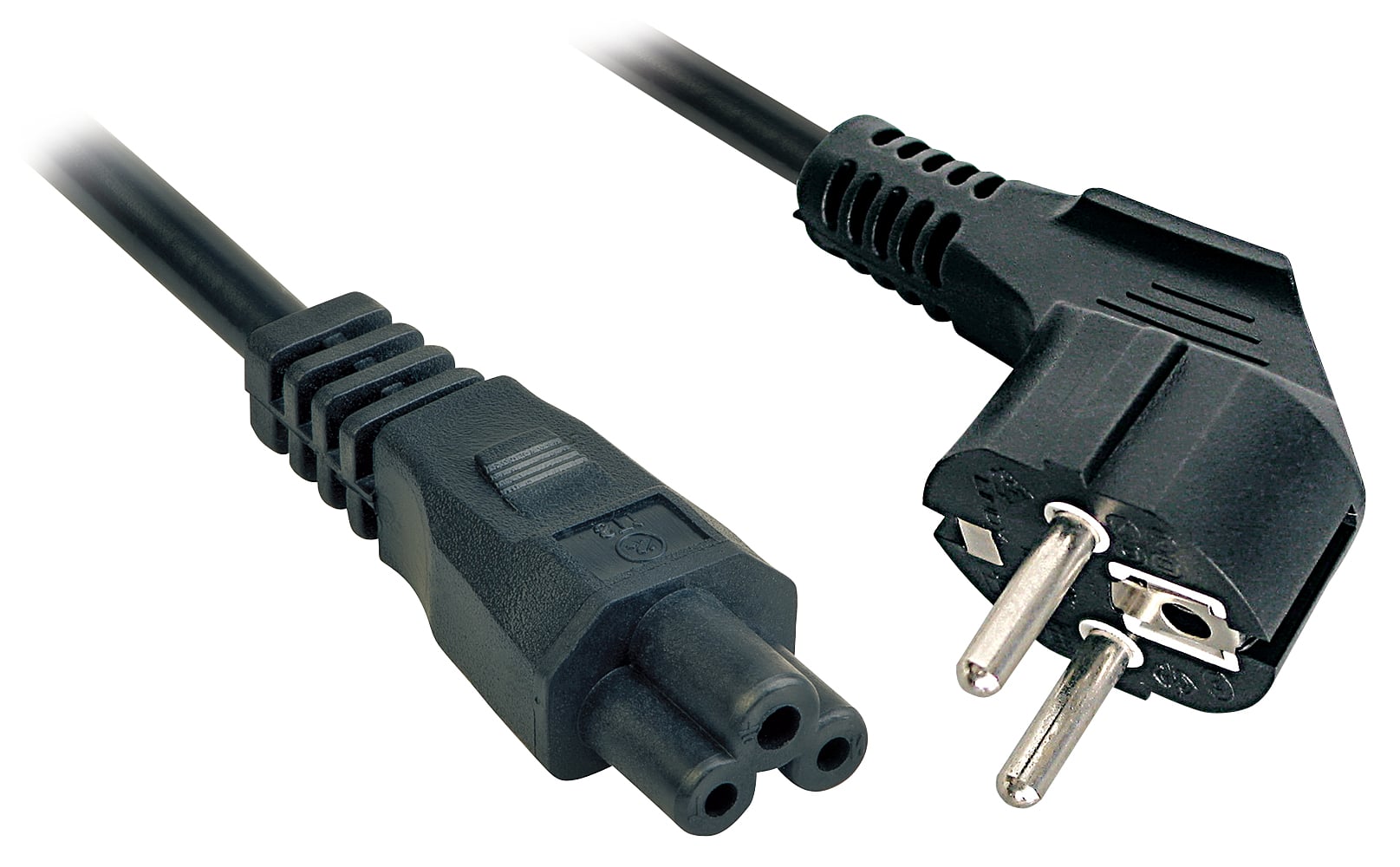 Lindy 3m, CEE 7/7 - IEC 320 C5 Zwart CEE7/7 C5 stekker - Afbeelding 2