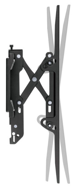Manhattan Wandbeugel met verlenging voor TV’s en monitoren (Kantelbaar, anti-diefstal), voor schermen 37"–100", VESA-compatibiliteit: van 200×200 tot 800×400 mm (controleer de afmetingen van de vier montagegaten aan de achterzijde), max 75 kg, zwart - Afbeelding 5