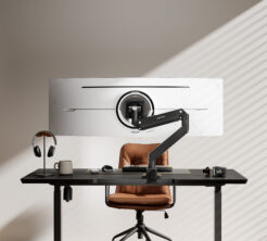 Manhattan Bureaubeugel voor TV’s en monitoren (Volledig Verstelbaar met gasveer), voor schermen 13"–42", met tafelklem of bladdoorvoer, VESA-compatibiliteit: van 75x75 tot 200x200 mm (controleer de afmetingen van de vier montagegaten aan de achterzijde) - Afbeelding 10