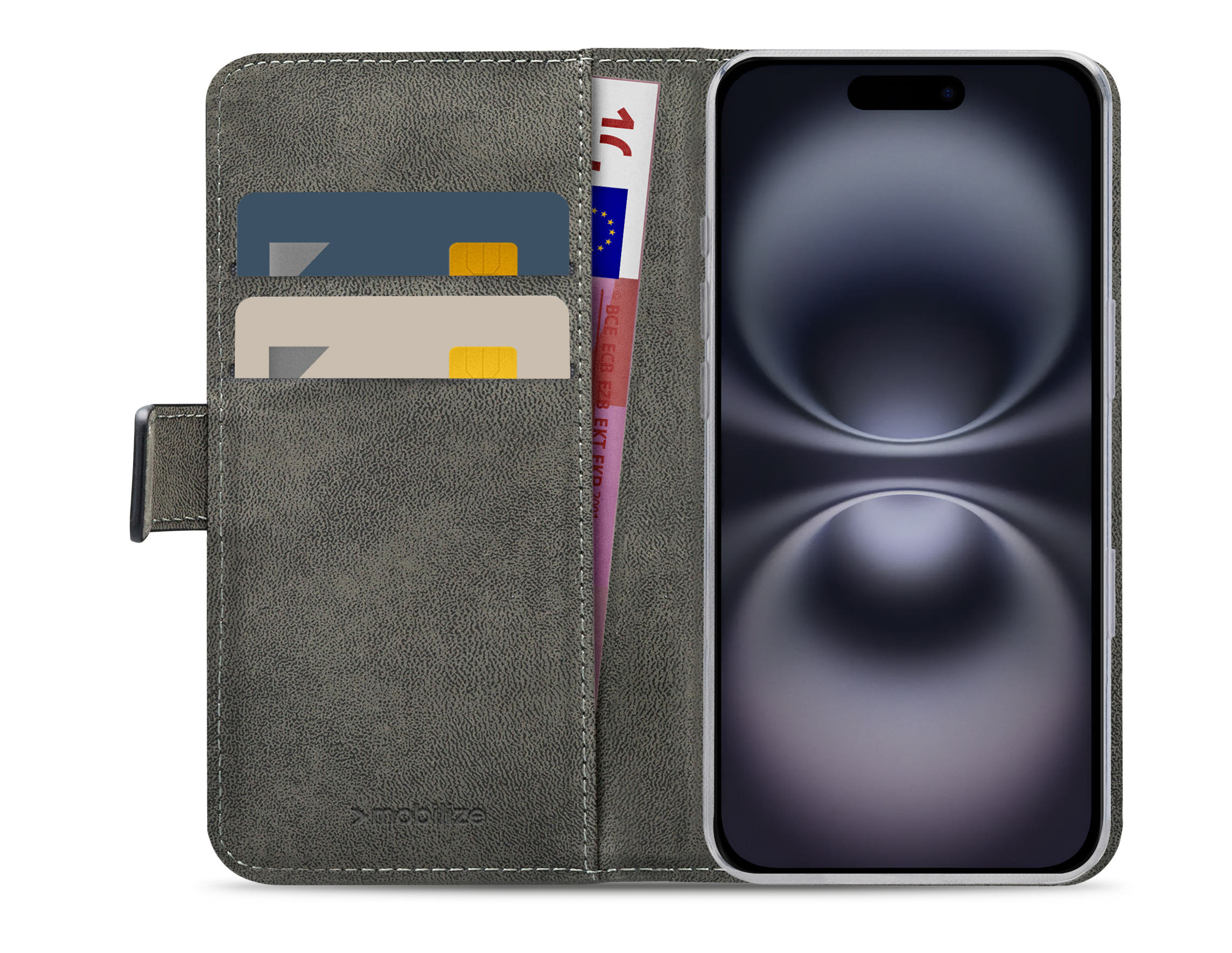 Mobilize Classic Gelly Wallet Book Case Apple iPhone 16 Black - Afbeelding 3