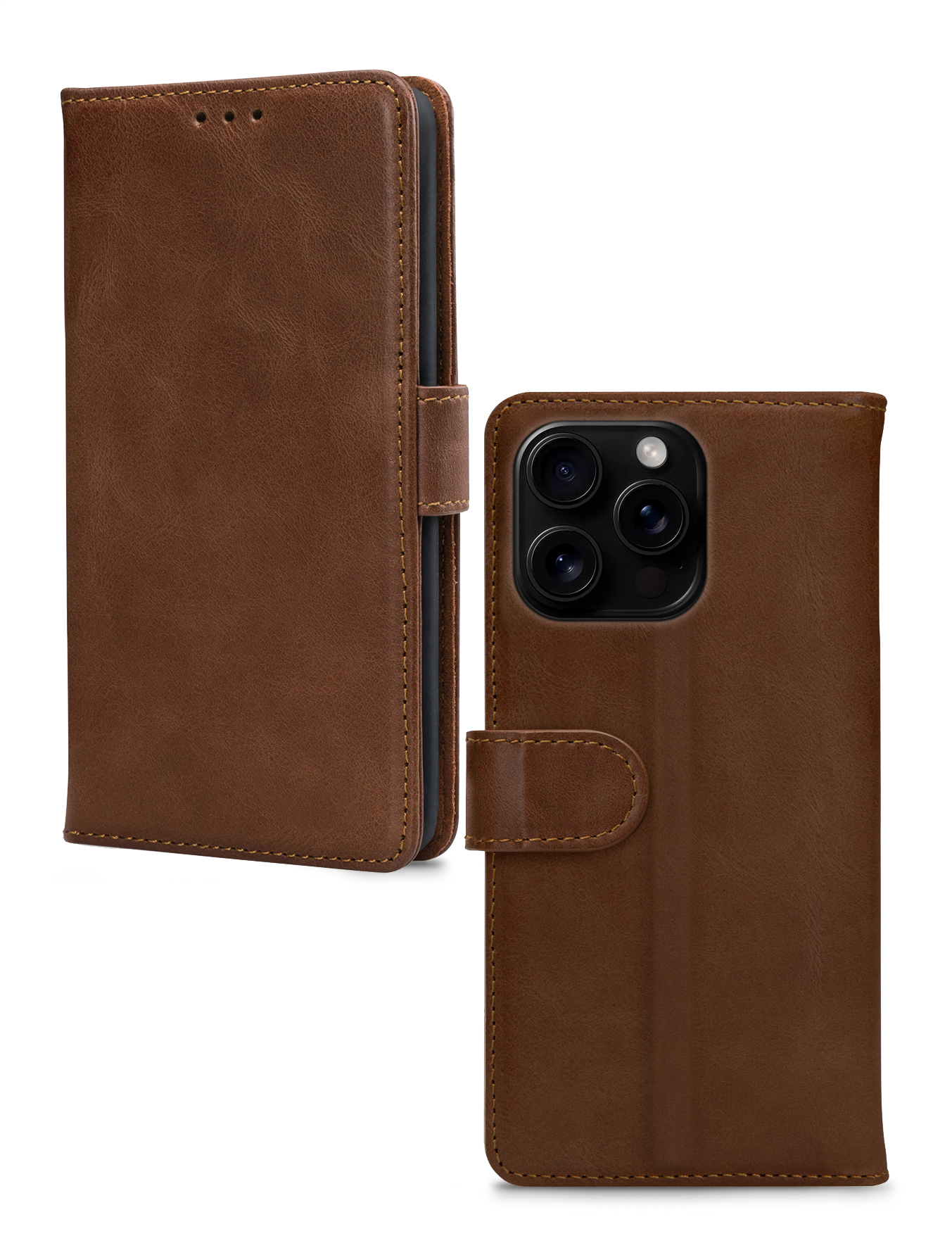 Mobilize Leather Wallet Apple iPhone 16 Pro Max Brown