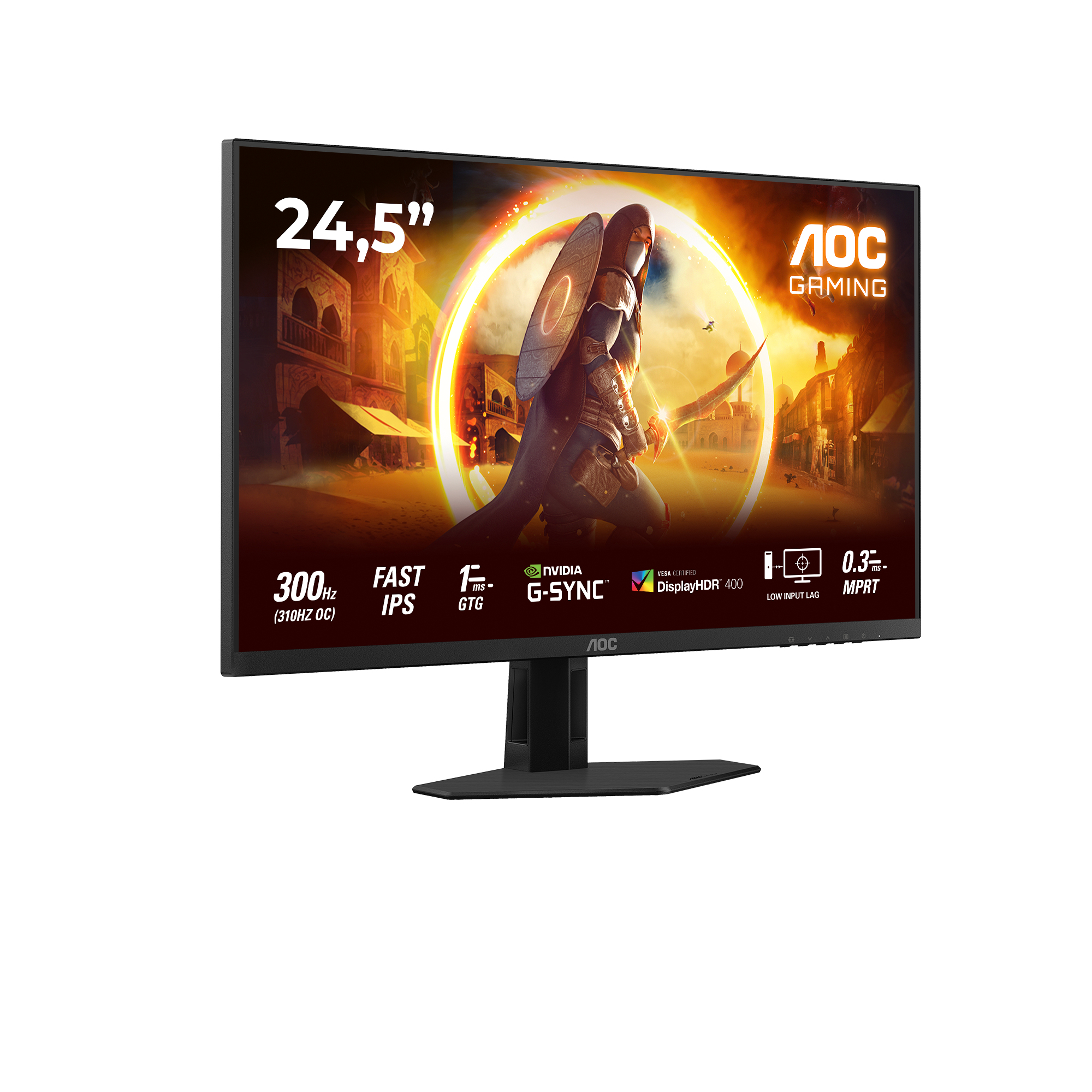 AOC G4 25G4SRE computer monitor 62,2 cm (24.5") 1920 x 1080 Pixels Full HD LED Zwart, Rood - Afbeelding 3
