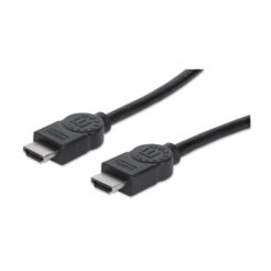 Manhattan HDMI kabel 4K@30Hz, 1 m, geschikt voor alle 1080p-resoluties en de meeste 4K-resoluties (controleer de 4K-specificaties van uw systeem om er zeker van te zijn), mannelijk naar mannelijk, zwart, levenslange garantie, equivalent HDMM1M - Afbeelding 2