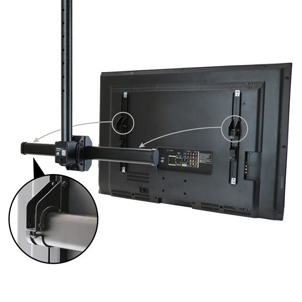 StarTech.com TV Plafondbeugel, Full-Motion Universele Ophangbeugel, VESA Beugel voor Single 32”-75" TVs / Displays, Kantelen/Zwenken, In hoogte verstelbare telescopische paal - Afbeelding 6
