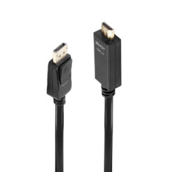 Lindy 36921 video kabel adapter 1 m DisplayPort HDMI Type A (Standaard) Zwart