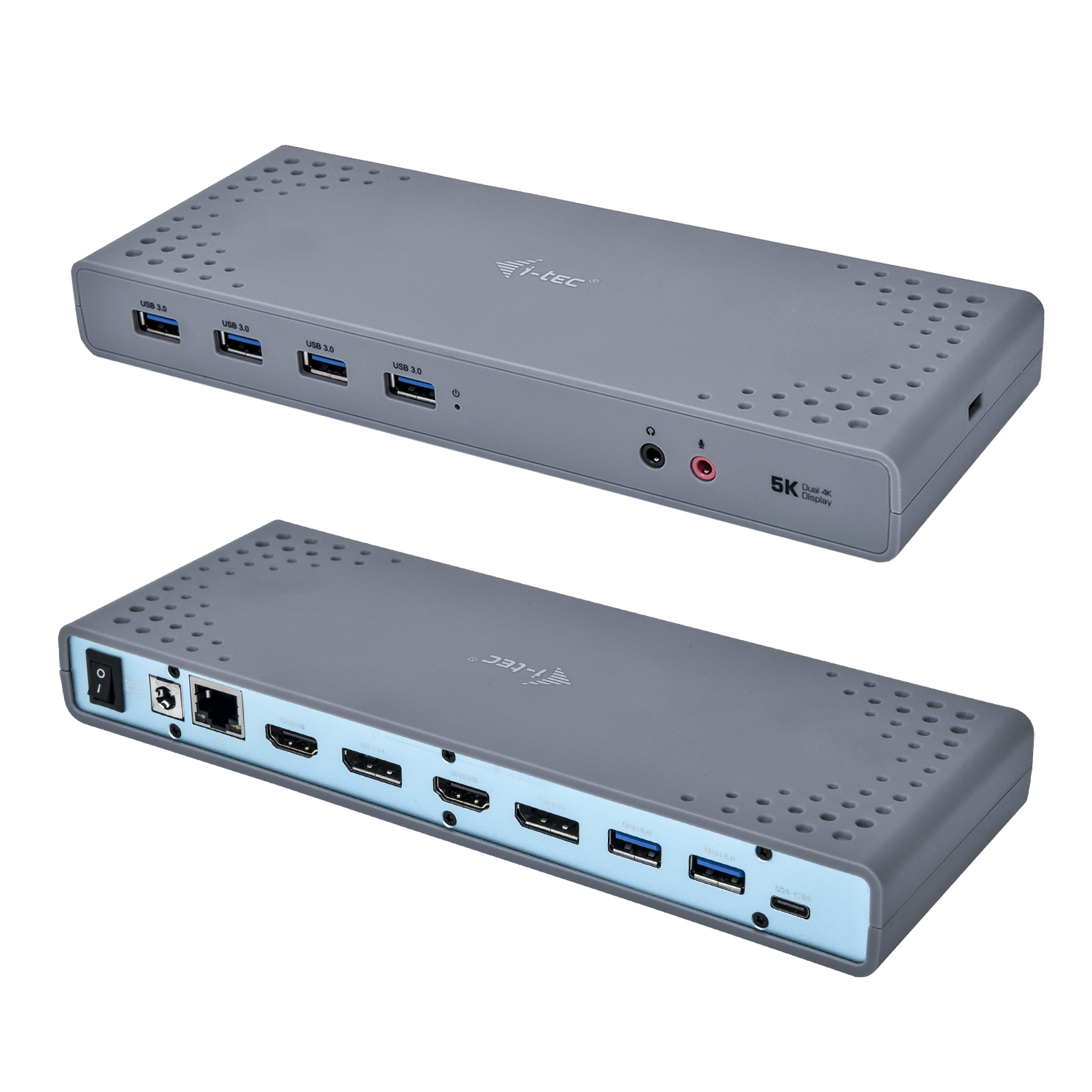 i-tec CADUAL4KDOCK laptop dock & poortreplicator Bedraad USB 3.2 Gen 1 (3.1 Gen 1) Type-C Zwart, Turkoois - Afbeelding 3