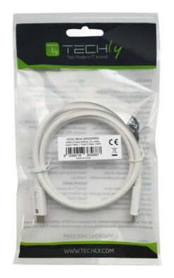 Techly ICOC-MU4-20G240W2 USB-kabel USB4 Gen 2x2 2 m USB C 20 Gbit/s 240 W Wit - Afbeelding 3