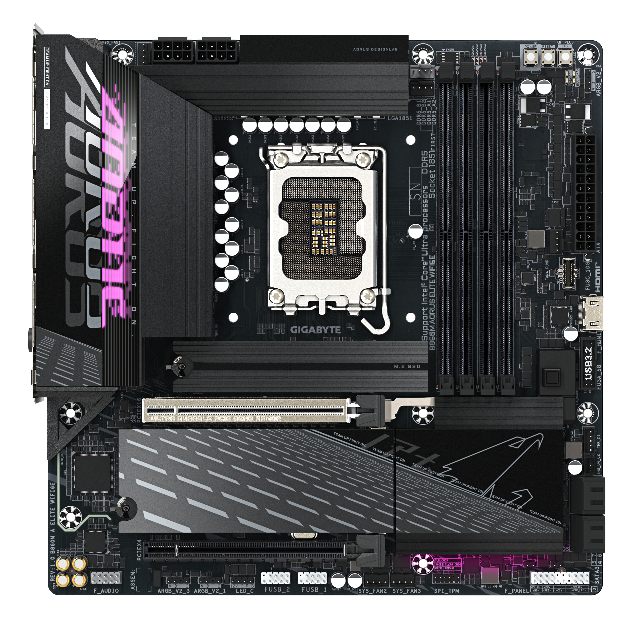 GIGABYTE B860M AORUS ELITE WIFI6E Intel B860 LGA 1851 (Socket V1) micro ATX - Afbeelding 3