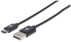 Manhattan 354936 USB-kabel USB 2.0 3 m USB C USB A Zwart