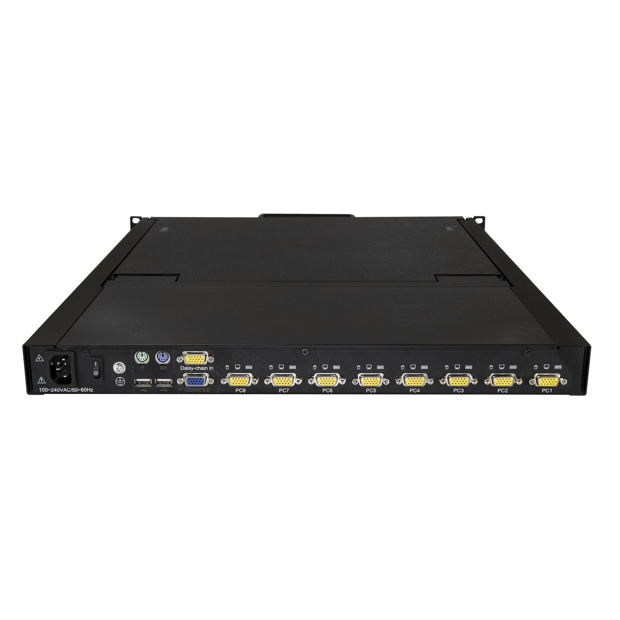 StarTech.com 8 port KVM Rack Console met 1,8m Lange Kabels, Geïntegreerde KVM Switch met 19" LCD Scherm, Universele 1U LCD KVM Console, OSD KVM, Duurzaam 50000 MTBF, USB + VGA Support, QWERTY Keyboard - Afbeelding 5