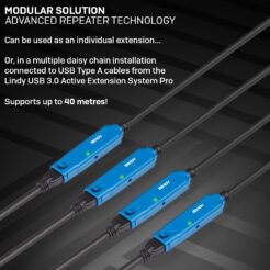 Lindy 43381 USB-kabel USB 3.2 Gen 1 (3.1 Gen 1) 8 m USB C USB A 5 Gbit/s Zwart, Blauw - Afbeelding 7
