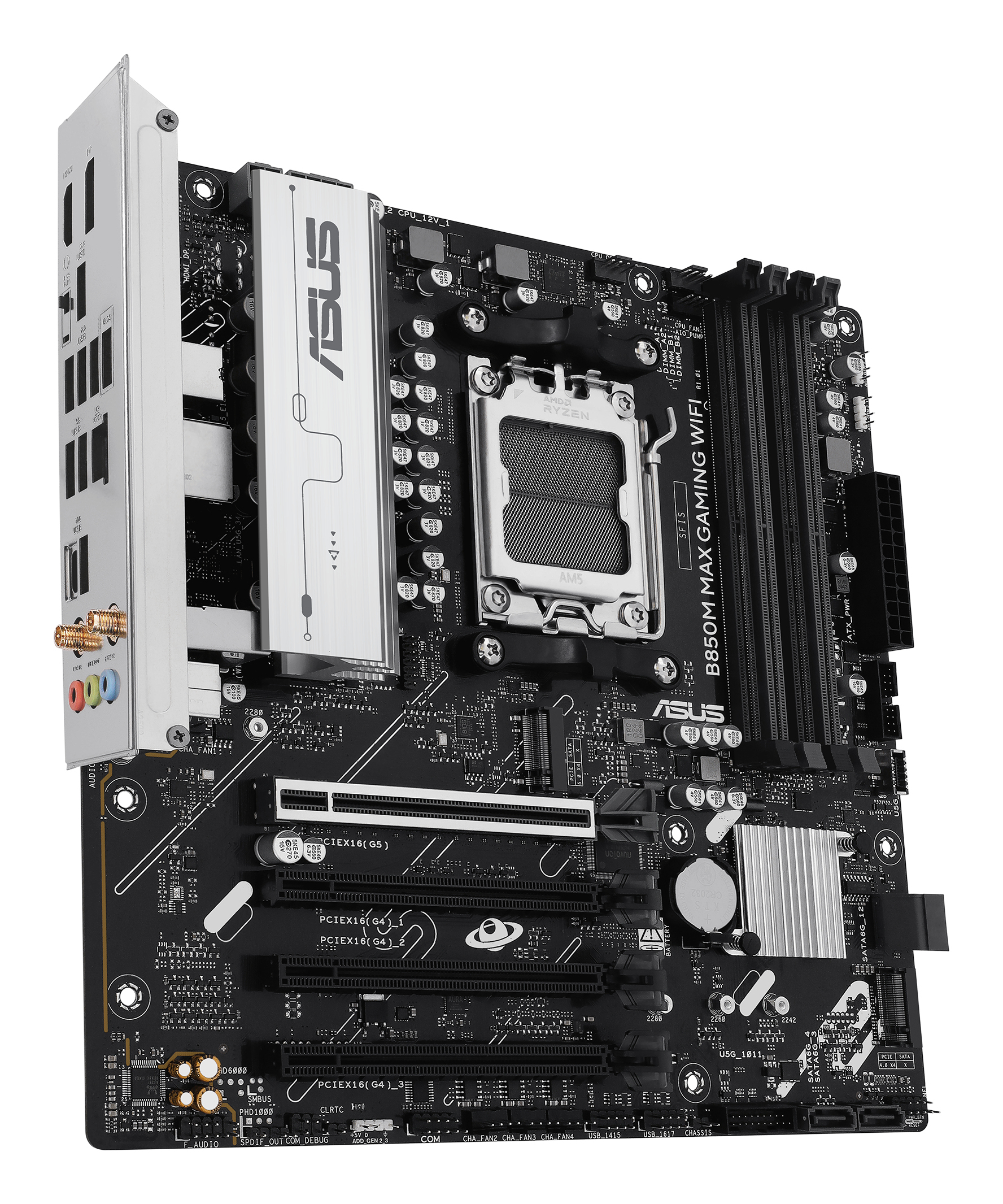 ASUS B850M MAX GAMING WIFI AMD B850 Socket AM5 micro ATX - Afbeelding 5