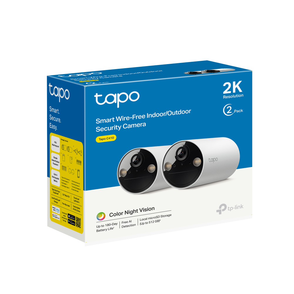 TP-Link Tapo C410 2-pack Kogel (vorm) IP-beveiligingscamera Buiten 2304 x 1296 Pixels Plafond/muur - Afbeelding 5