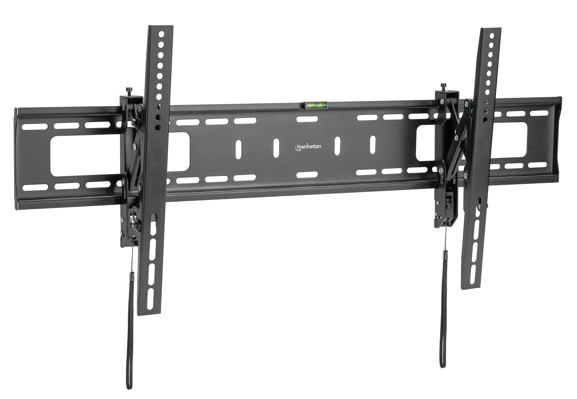 Manhattan Wandbeugel met verlenging voor TV’s en monitoren (Kantelbaar, anti-diefstal), voor schermen 37"–100", VESA-compatibiliteit: van 200×200 tot 800×400 mm (controleer de afmetingen van de vier montagegaten aan de achterzijde), max 75 kg, zwart - Afbeelding 3