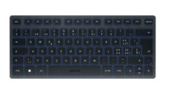 CHERRY KW 7100 MINI BT toetsenbord Universeel Bluetooth QWERTZ Zwitsers Blauw