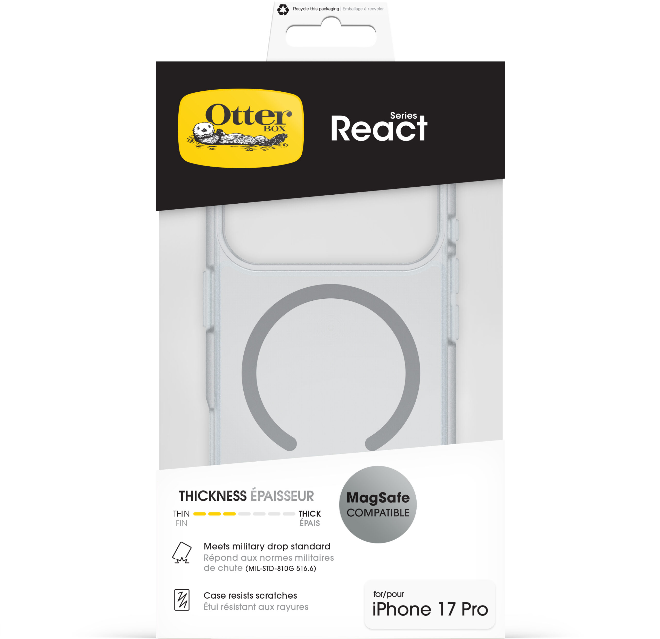 OtterBox React MagSafe Series Apple iPhone 17 Pro Clear - Afbeelding 4