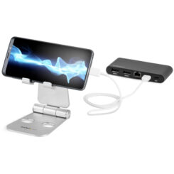 StarTech.com Telefoon en Tablet Steun, Uitklapbare Universele Smartphone- en Tablethouder, Verstelbare Kijkhoek, Ergonomische Bureau Telefoonhouder, Draagbaar, Zilver - Afbeelding 4