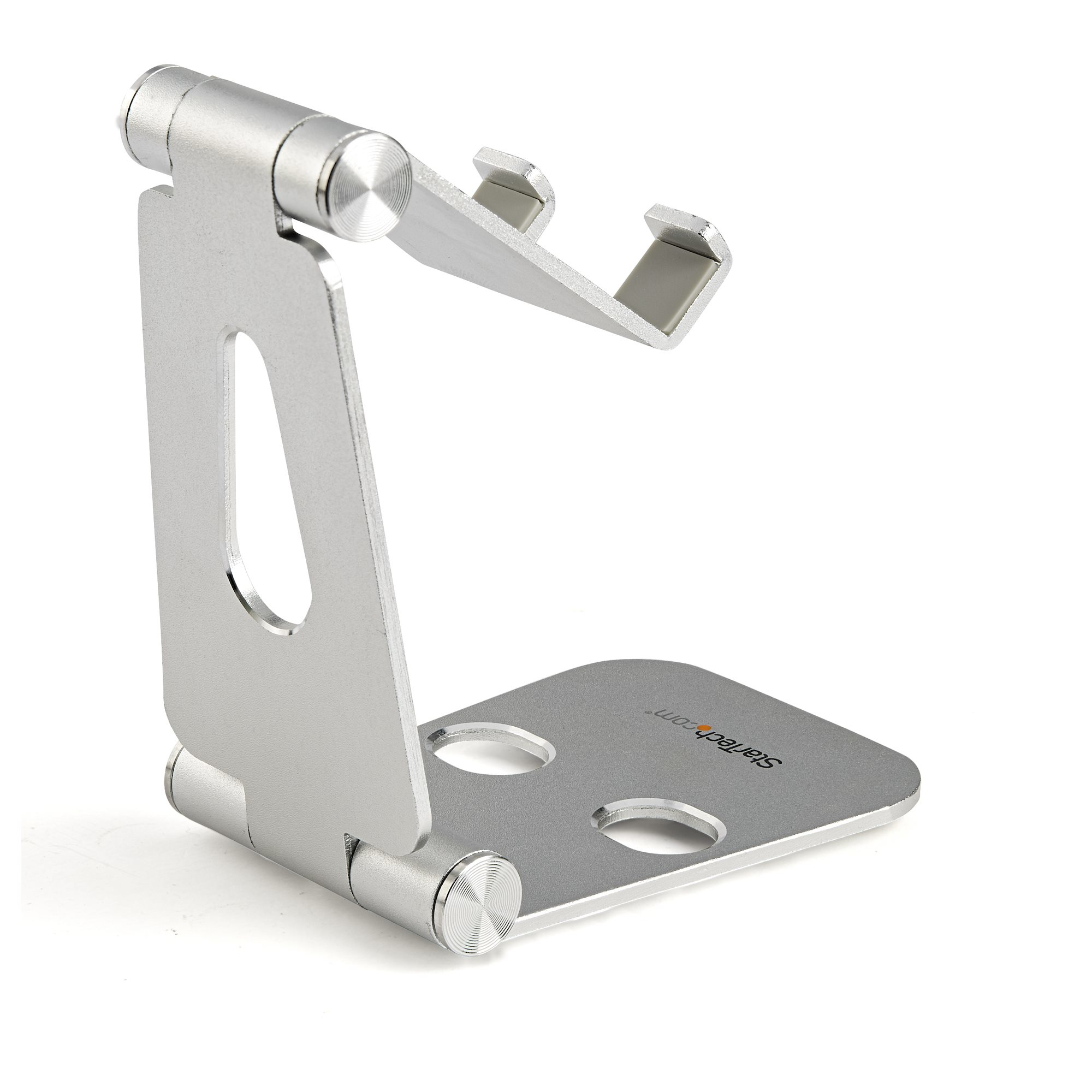 StarTech.com Telefoon en Tablet Steun, Uitklapbare Universele Smartphone- en Tablethouder, Verstelbare Kijkhoek, Ergonomische Bureau Telefoonhouder, Draagbaar, Zilver - Afbeelding 3