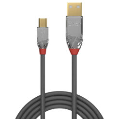 Lindy 36631 USB-kabel USB 2.0 1 m USB A Mini-USB B 0,48 Gbit/s Grijs - Afbeelding 3