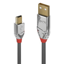 Lindy 36631 USB-kabel USB 2.0 1 m USB A Mini-USB B 0,48 Gbit/s Grijs - Afbeelding 2
